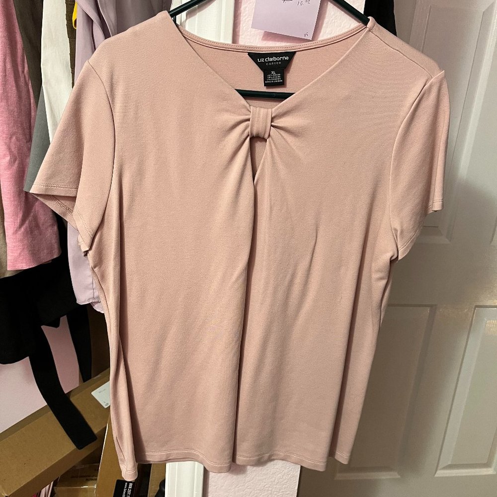 Ladies Liz Claiborne Pink Top